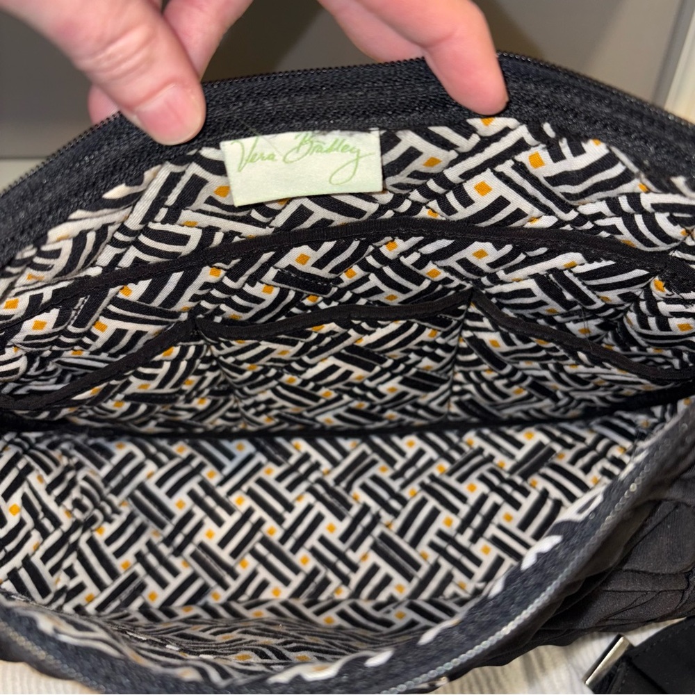 Vera Bradley Black Microfiber Crossbody Bag - Picture 4 of 8